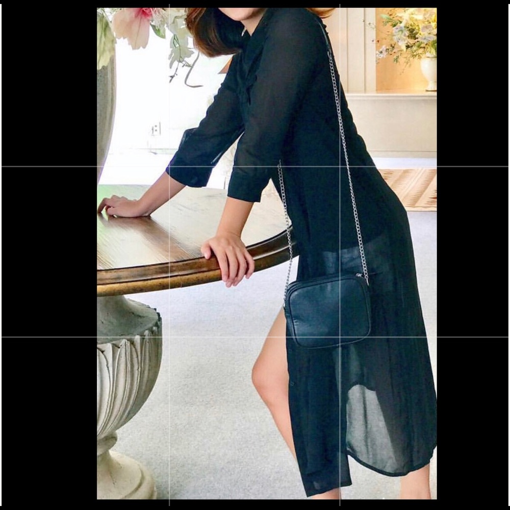 Black coat dress